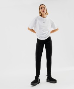 Leggings avec zips décoratifs femme