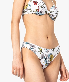GEMO Bas de maillot de bain femme imprimé fleuri Imprimé
