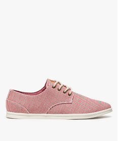 GEMO Tennis homme en toile avec lacets en corde Rouge