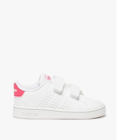 GEMO Baskets bébé fermeture scratch - Adidas Blanc