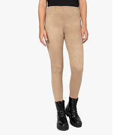 GEMO Legging femme en maille suédine Orange
